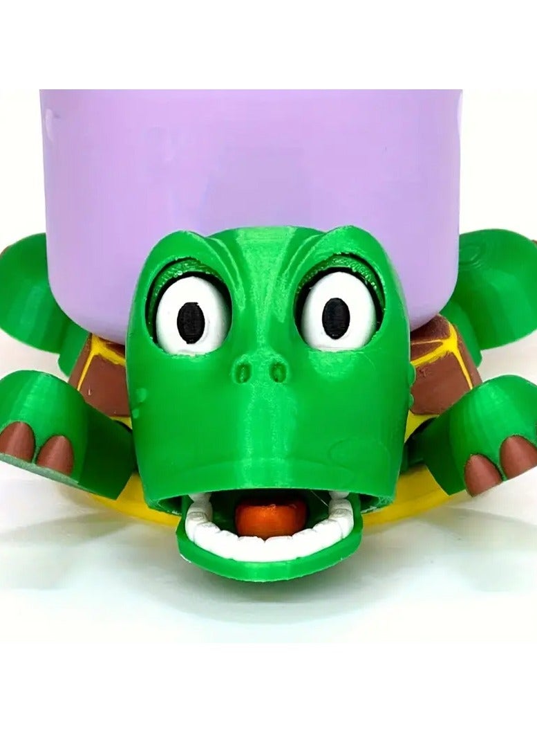 Exotic 3D Printed Funny Turtle Coaster Set for Hot & Cold Drinks – Heat-Resistant, Non-Slip Base, Cute Desk & Kitchen Decor, Great Gift for Home & Office - Image 4