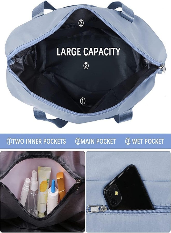SPARROWFLY Nylon Duffle Bag for Travelling |Waterproof and Large Travel Bag for Women's Luggage | Expandable & Multipurpose Large Capacity Weekender Carry Bag (Blue) - Image 5