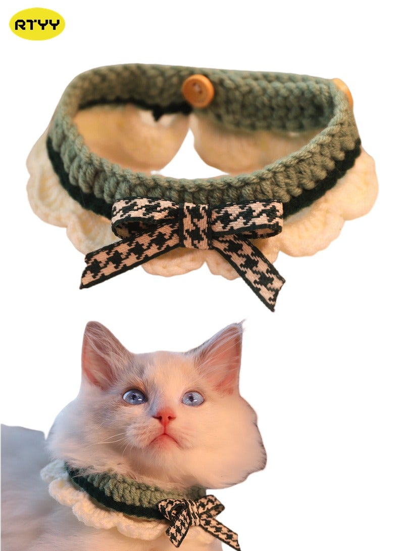 RTYY Cat Bandanas Cats Bib，Kitten cute Bow Collars Costume，collars suitable for kittens and puppies  - Image 1