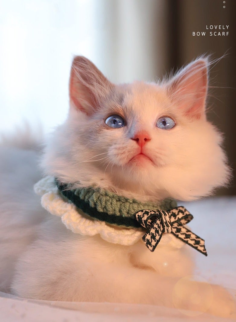 RTYY Cat Bandanas Cats Bib，Kitten cute Bow Collars Costume，collars suitable for kittens and puppies  - Image 3