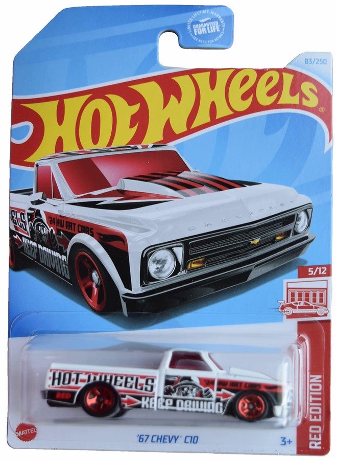 ماتش بوكس Matchbox Hot Wheels '67 Chevy C10، إصدار أحمر 5/12 [أبيض] 83/250، 30782
