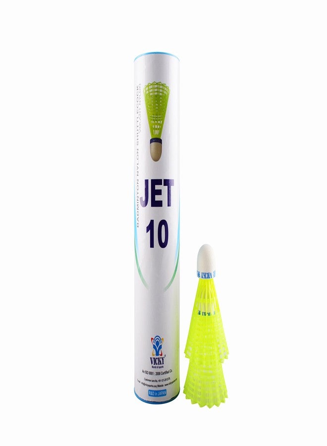 Vicky Jet 10 Nylon Shuttlecock (Yellow) - Image 5