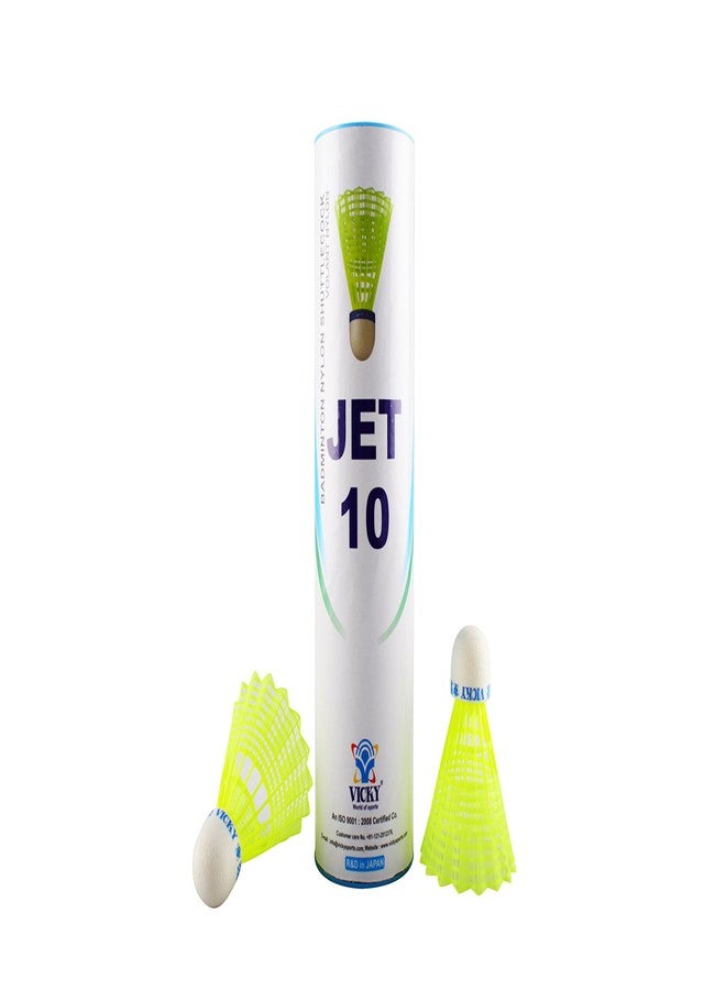 Vicky Jet 10 Nylon Shuttlecock (Yellow) - Image 4