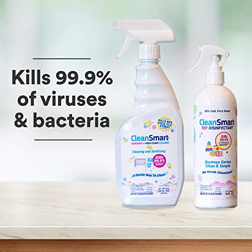 CleanSmart Nursery & High Chair Cleaner, 23 Ounce Bottle (Pack of 2), Hypochlorous Naturally Kills 99.9% of Viruses like RSV & Flu with Zero Residue - Image 5