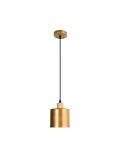 El Rawda Lighting A Single Ceiling Lamp With A Distinctive And Elegant Design, Inlaid With A Wooden Piece 14x14x70 cm 