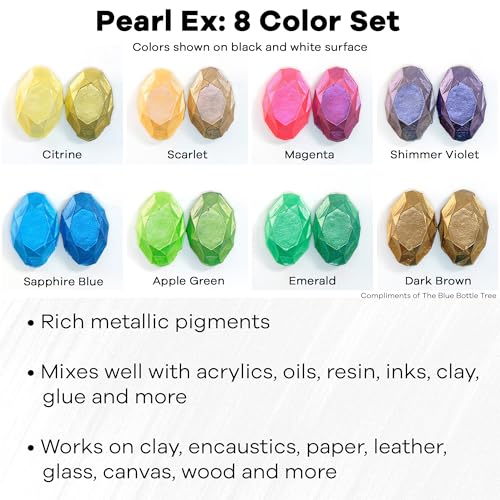 Jacquard Pearl Ex Powdered Pigments - The most versatile product (Pearl Ex Chromatic 8-Color Set) - Image 2