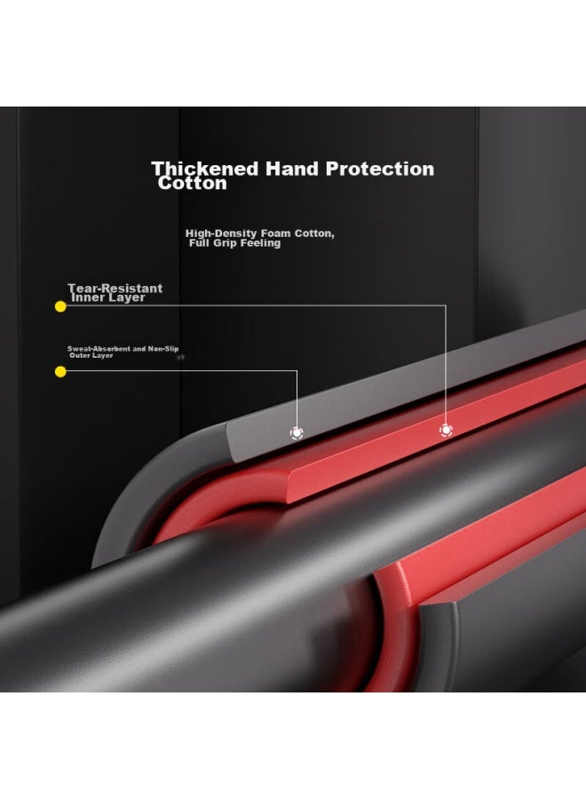 Hui Xun شريط سحب منزلي من هويكسون لمعدات اللياقة البدنية الداخلية، معدات تمرين مثبتة على الباب بدون حفر، شريط رياضي معلق، حجم متوسط - Image 5
