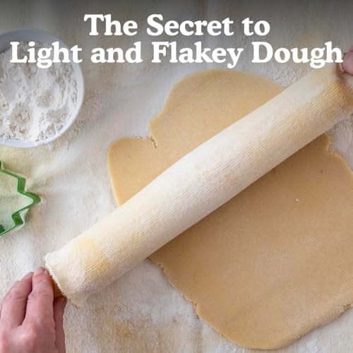 Regency Wraps Natural Pastry Cloth 20"x24" with 15”Rolling Pin Cover, 100% Cotton for Non-stick Dough Rolling, Achieve Perfect Dough for Baked Goods. - Image 5