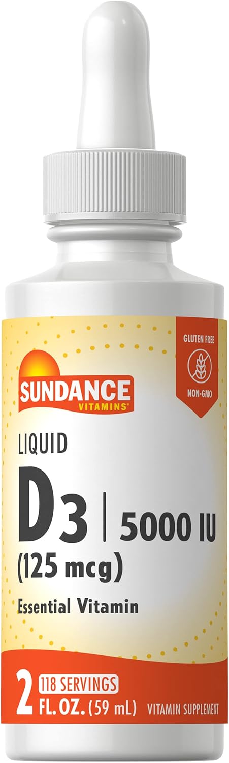 Sundance Liquid Vitamin D3 5000 IU Drops for Adults
