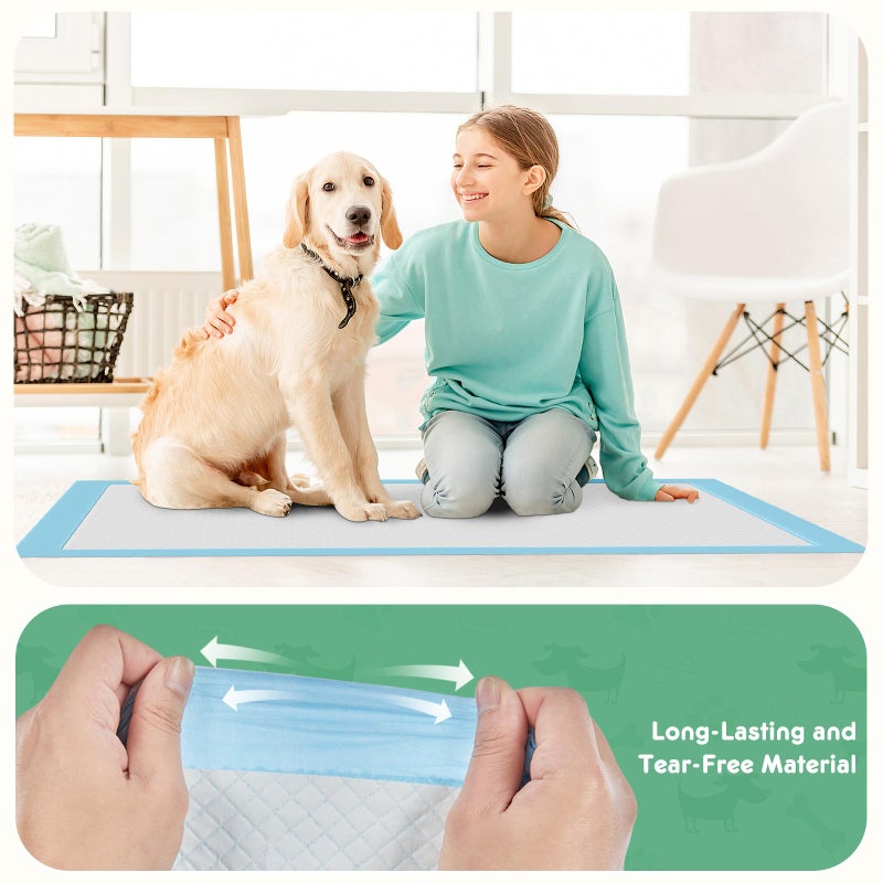 DUMOS 100 Count Puppy Pads for Dogs, 22" x 22" Potty Puppy Training Pad, Dog Cat Pee Pads, Super Absorbency Disposable Pet Leakproof Quick Drying Pad - Image 4