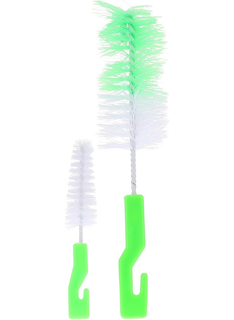 Two-piece bottle and nipple cleaning brush multicolor