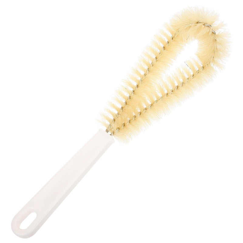 90 Degree Bent Long Handle Bottle and Cup Cleaner Brush Beige - Image 2