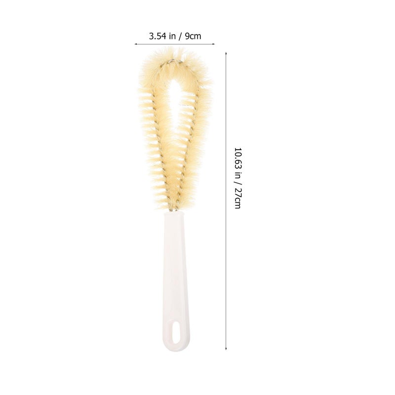 90 Degree Bent Long Handle Bottle and Cup Cleaner Brush Beige - Image 3