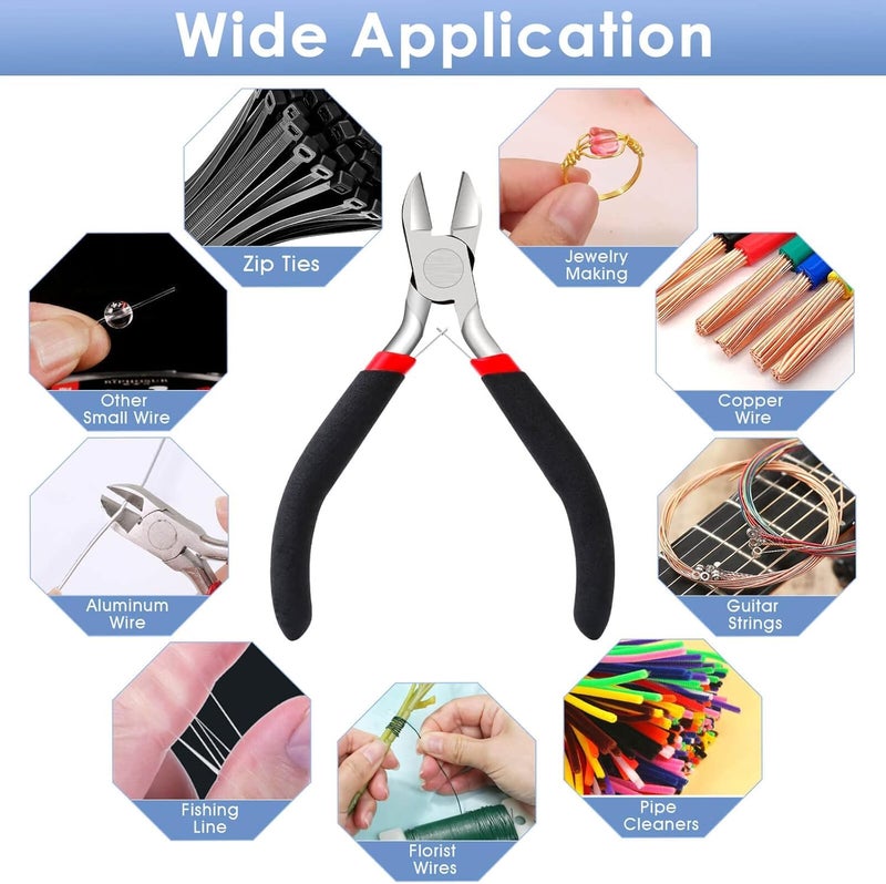 Wire Jewelry Making Tools Bead Pliers for Wire Wrapping, Jump Rings Making, Jewelry Making Supplies, DIY Craft (Side Cutter Pliers, 1) - Image 4