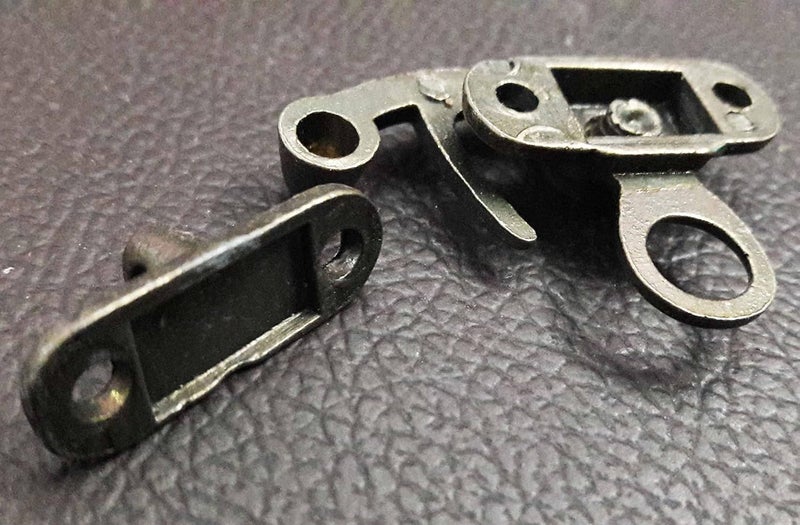 Tia Small Metal Bronze Colour LockBuckleLatchHookSwing Clasp for Wood JewelleryGift Box Small DIY Works with Screws HeavyBronzeLatch38x26mm 10Pcs - Image 5