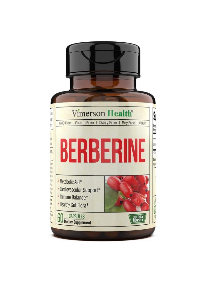 Vimerson Health Berberine Supplement Berberine 1200Mg Per Serving Supports Immune System Cardiovascular  Gastrointestinal Function Metabolic Aid Glucose Metabolism 60 Capsules - Image 1