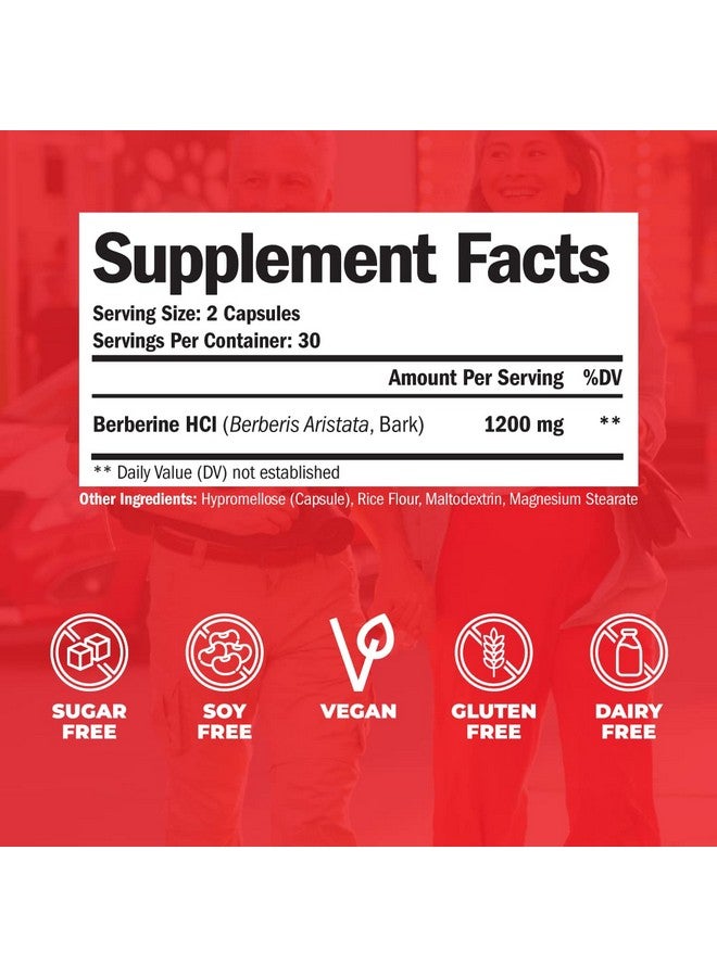 Vimerson Health Berberine Supplement Berberine 1200Mg Per Serving Supports Immune System Cardiovascular  Gastrointestinal Function Metabolic Aid Glucose Metabolism 60 Capsules - Image 4