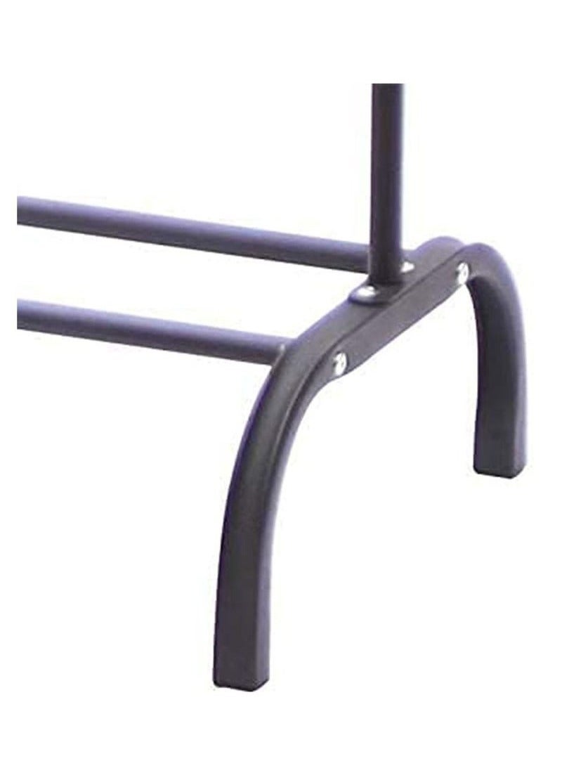 Clothes Storage Rack Floor Hanger Crossbar with 4 Branches Black - Image 2
