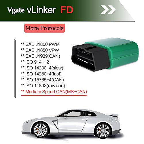 Vgate vLinker FD OBD2 Bluetooth Car Code Reader, OBD2 Diagnostic Scanner for Android & Windows - Made for FORScan - Image 5