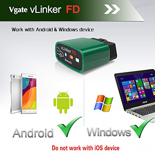 Vgate vLinker FD OBD2 Bluetooth Car Code Reader, OBD2 Diagnostic Scanner for Android & Windows - Made for FORScan - Image 4