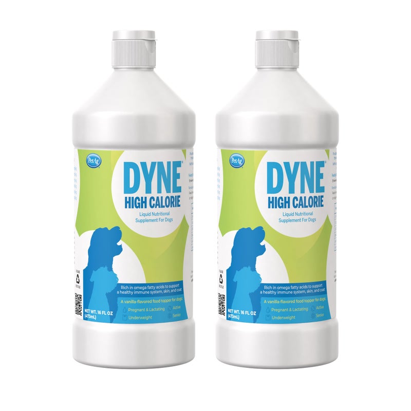 Dyne Pet-Ag High Calorie Liquid Nutritional Supplement for Dogs & Puppies 8 Weeks and Older - 16 oz - Supports Performance and Endurance - Sweet Vanilla Flavor - Pack of 2 - Image 1