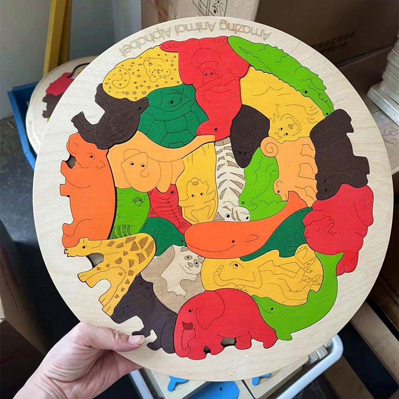 Swedish Uncle Wood Exquisite Wooden Multi-Layer Puzzle 3-6 Years Old Children'S Educational Imported Unscented Wooden Toys - Image 2