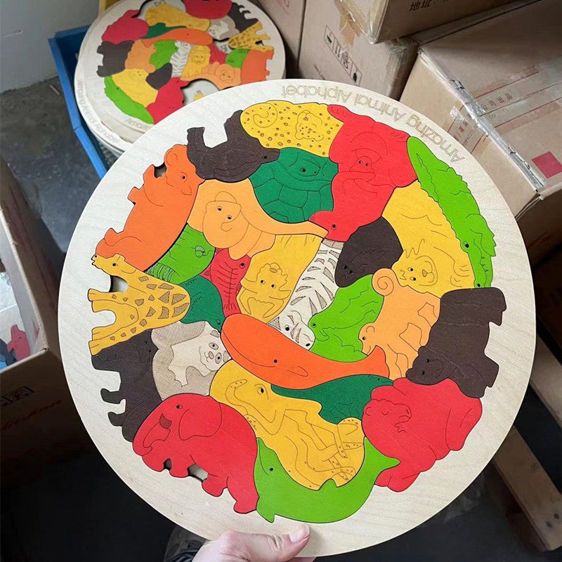 Swedish Uncle Wood Exquisite Wooden Multi-Layer Puzzle 3-6 Years Old Children'S Educational Imported Unscented Wooden Toys - Image 3