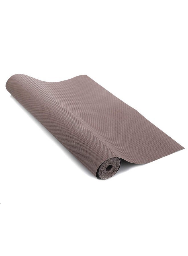 Kuber Industries Multipurpose Textured Super Strong Anti-Anti Skid Mats and Liners for Drawer, Refrigerator, Cupboard, Shelf, Cabinet, Wardrobe, Fridge and Dining - Size 45X300cm (3 Meter Roll, Brown) - Image 1