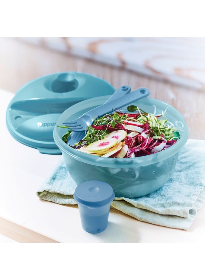 توبروير طقم سلطة تابر وير للاستخدام أثناء التنقل، سعة 1.4 لتر، لون أزرق مائي. - Image 4