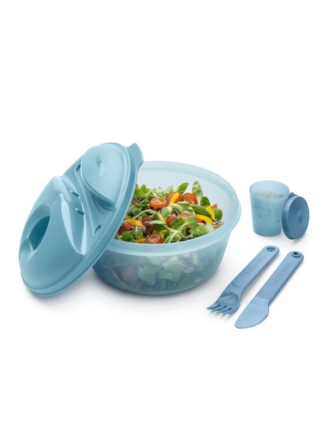 توبروير طقم سلطة تابر وير للاستخدام أثناء التنقل، سعة 1.4 لتر، لون أزرق مائي. - Image 3