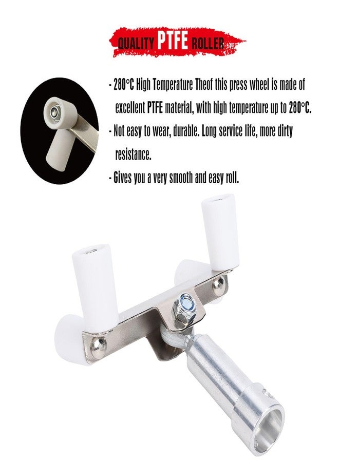Zunate Drywall Outside Corner Bead Roller, 1/2 Inch Threaded Stainless Steel External Corner Applicator for Mud Squeezing, PTFE Roller Head Fits Extension Poles - Image 2