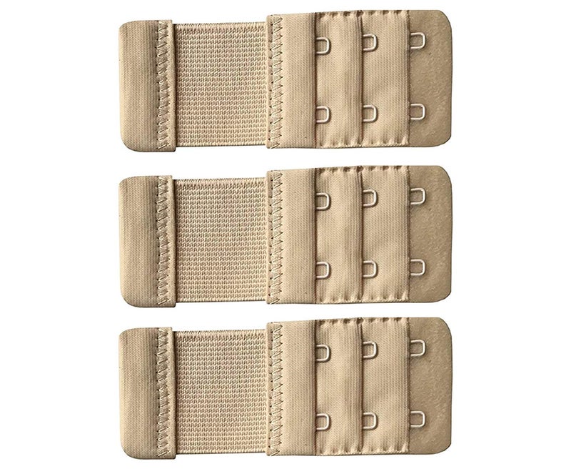 Fabme Women's Plain/Solid Bra Extender (Pack of 3) (Po3-ACC013_Skin_Free Size) - Image 1