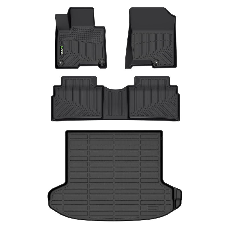 HAFIDI All Weather Floor Mats Cargo Liner for 20232026 Kia Sportage Plug in Hybrid PHEV Full Set All Weather Floor Liners Accessories Black
