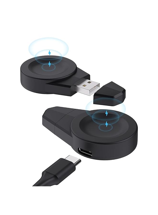 2 In 1 Usb Charger For Huawei Watch 3 Magnetic Wireless Charging For Huawei Watch 3 Pro Huawei Watch Gt2 Pro Travel Portable Smart Watch Charger For Huawei Watch 3 With Usb C Charger Port - Image 1