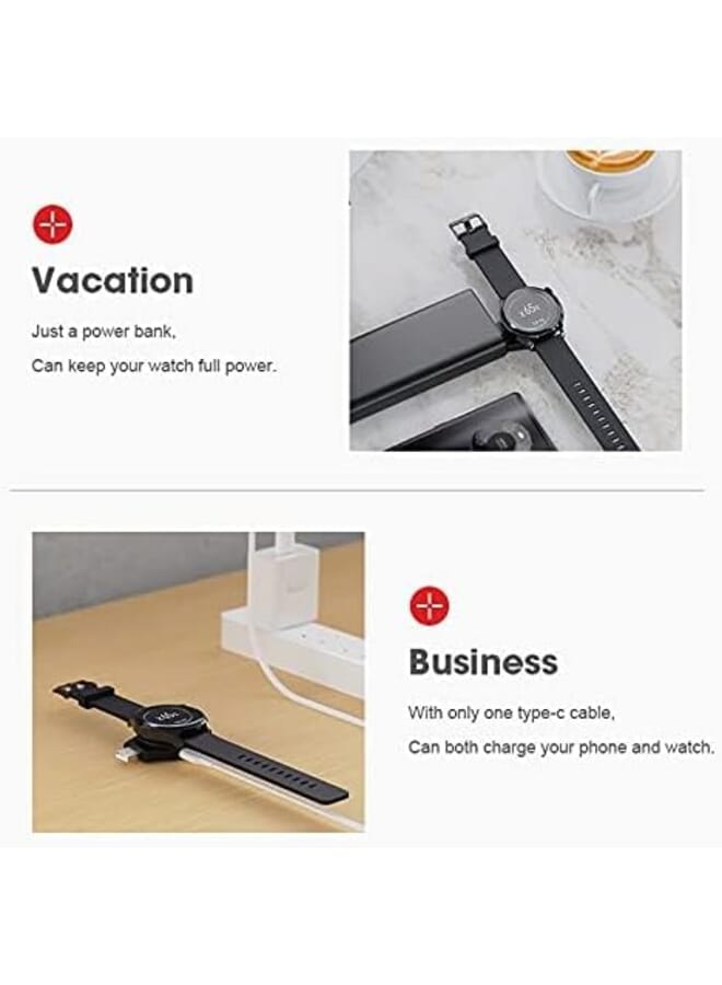 2 In 1 Usb Charger For Huawei Watch 3 Magnetic Wireless Charging For Huawei Watch 3 Pro Huawei Watch Gt2 Pro Travel Portable Smart Watch Charger For Huawei Watch 3 With Usb C Charger Port - Image 4