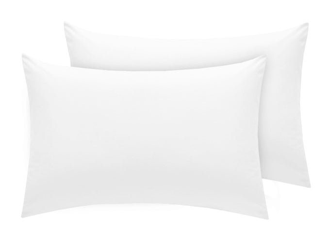 200 THREAD COUNT 100 EGYPTIAN COTTON PILLOW CASES HOUSE WIFE PAIR OF PILLOW CASES WHITE