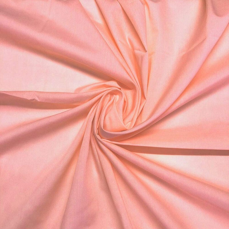 Bini Fabrics Pure Cotton Poplin 3336 Width Pure Cotton Poplin Fabric Pink Peach Can Be Used for Dresses Crafting Ect 5 Meter - Image 2