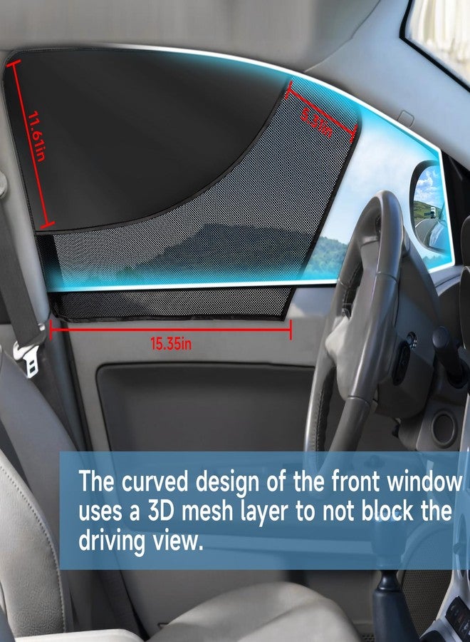LSTRAGY 2 PCS Car Window Shades, 18.89"×19.68" Magnetic Double Layer Car Side Window Sun Shades with Full Shade/Half Shade, Front Window Covers for Driver,Car Accessories - Image 3