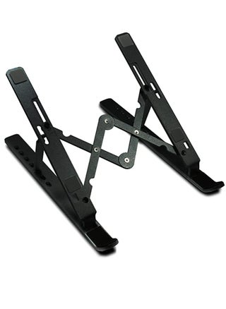 Laptop Stand For Desk Aluminum Notebook Stand For Laptop Riser Holder Notebook Stand Compatible with MacBook Air Pro, Dell, HP, Lenovo Samsung, Alienware All Laptops 11-15.6 Foldable Stand Black - pzsku/Z486EA322C7D324069684Z/45/_/1656157793/0c72810c-4227-42ab-9a86-4ba095661f7f
