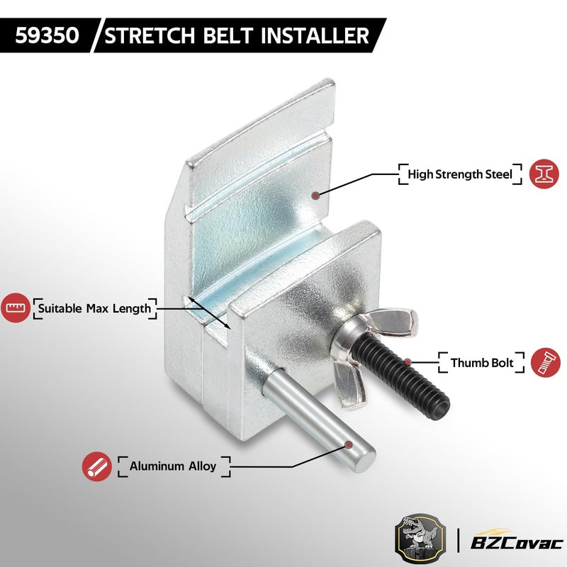 Bzcovac 59350 مثبت حزام مرن للبكرات المزدوجة العميقة، يعمل على محركات فورد 3.5L و 3.7L، ومحركات GM 5.3L و 6.2L، يستبدل 59560 - Image 3