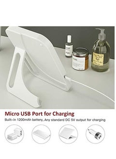 KASTWAVE Makeup Mirror with Light and Magnifying, Lighted Vanity with Touch Screen Dimmable, Intelligent Switch, Portable and Foldable Stand Makeup Mirror for Tabletop, Bathroom 3 Color  - Image 5