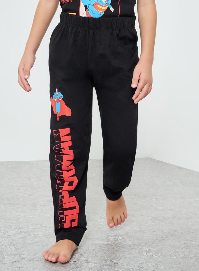 Styli Boys Black Superman Cotton T-Shirt And Pants Set - Image 5