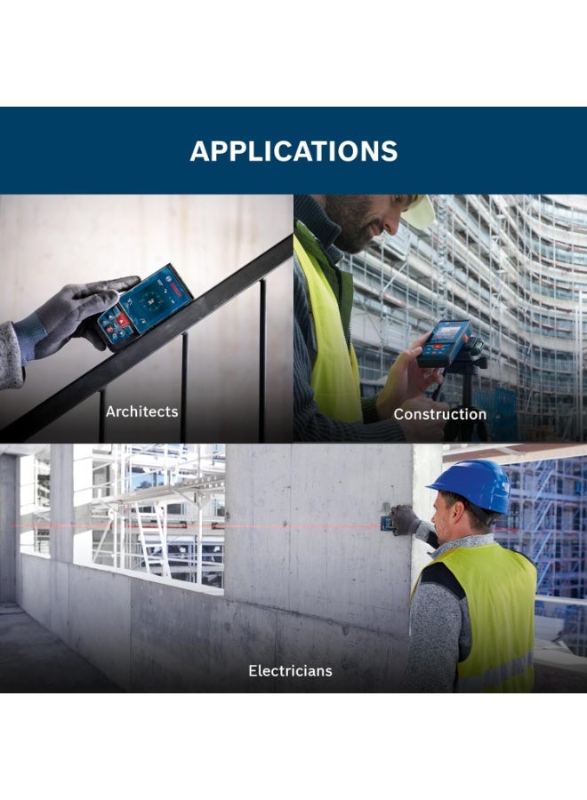 بوش Bosch GLM 100-25 C Professional Laser Measure, 100m Range, Inbuilt Camera Viewfinder, IPS Display, Bluetooth Connectivity for Data Transfer, 1 Year Warranty - Image 4