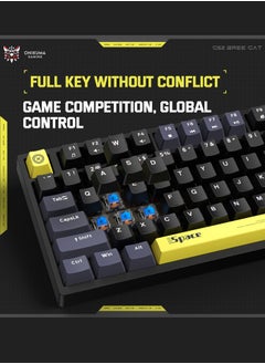 onikuma G52 82 Keys Wired Gaming Keyboard,Mechanical Keyboard Brown Switch RGB Backlit Suitable For Computer/Ps4/Xbox Gamers  - Image 4