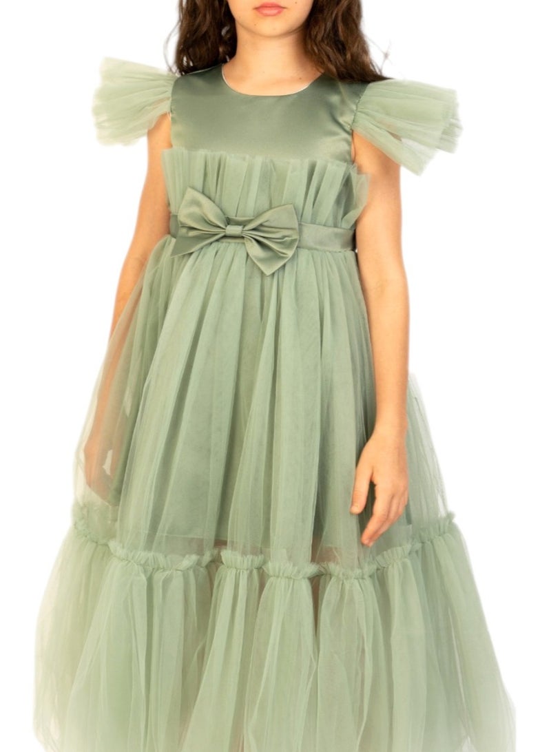 D'Daniela Tulle Overlay Dress - Image 3
