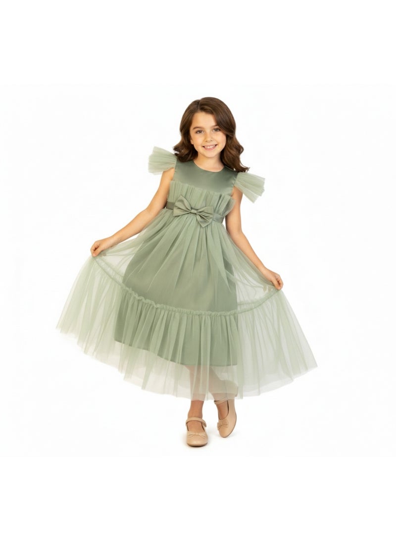 D'Daniela Tulle Overlay Dress - Image 2