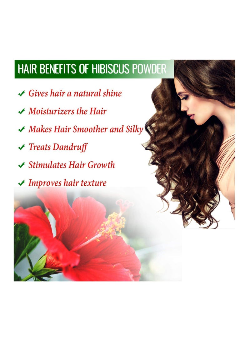 BRALCON Organic Raw Hibiscus -100g |Dry Hibiscus Flower |Rosa-Sinensis for Hair Care & FacePack |Gudhal Ka Phool for Hair growth, Skin Care|Pure raw form - Image 2