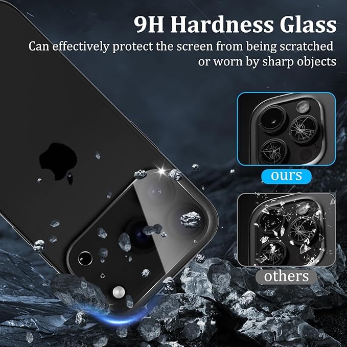 OpenTech ® Premium Camera Lens Protector Tempered Glass Compatible For iPhone 17 Pro With Edge To Edge Coverage (Full Transparent) (Pack of Two) - Image 3