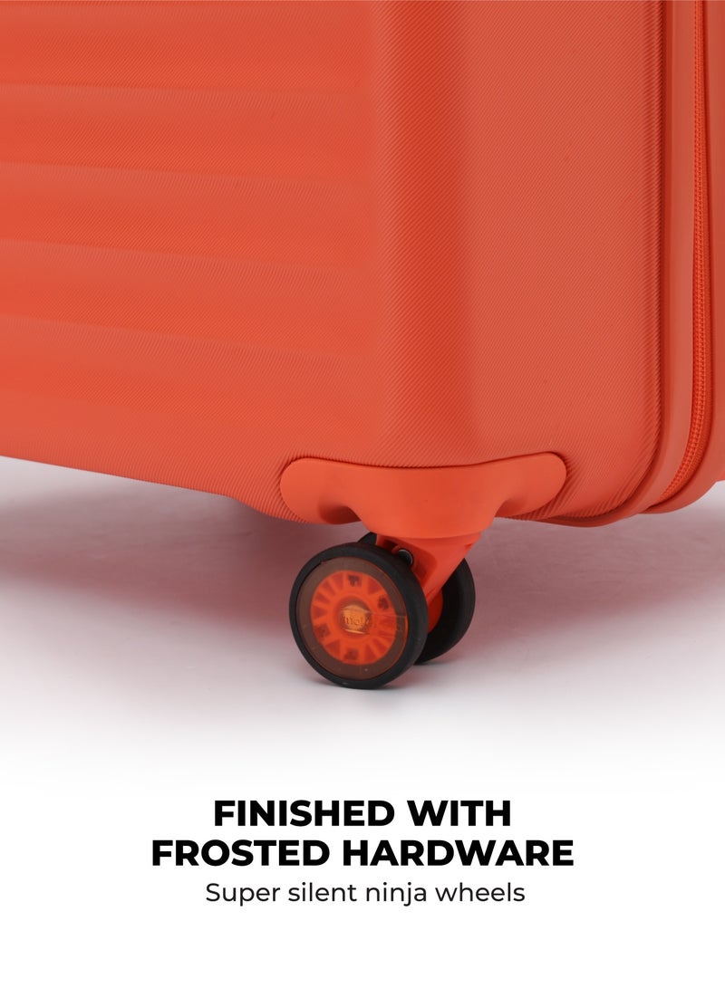 Mokobara The Aisle Trunk Cabin Luggage - Durable Polycarbonate Material | Stardust, Orange - Image 3