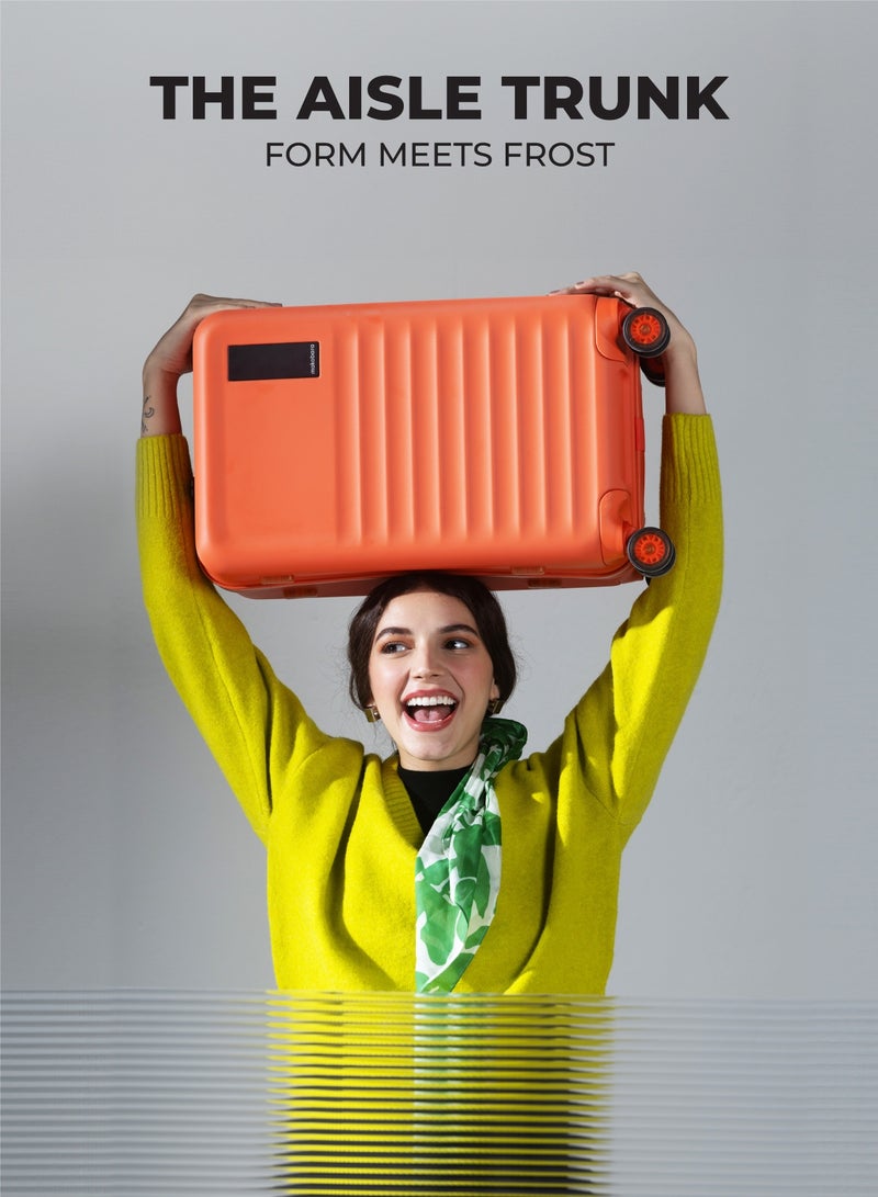Mokobara The Aisle Trunk Cabin Luggage - Durable Polycarbonate Material | Stardust, Orange - Image 2